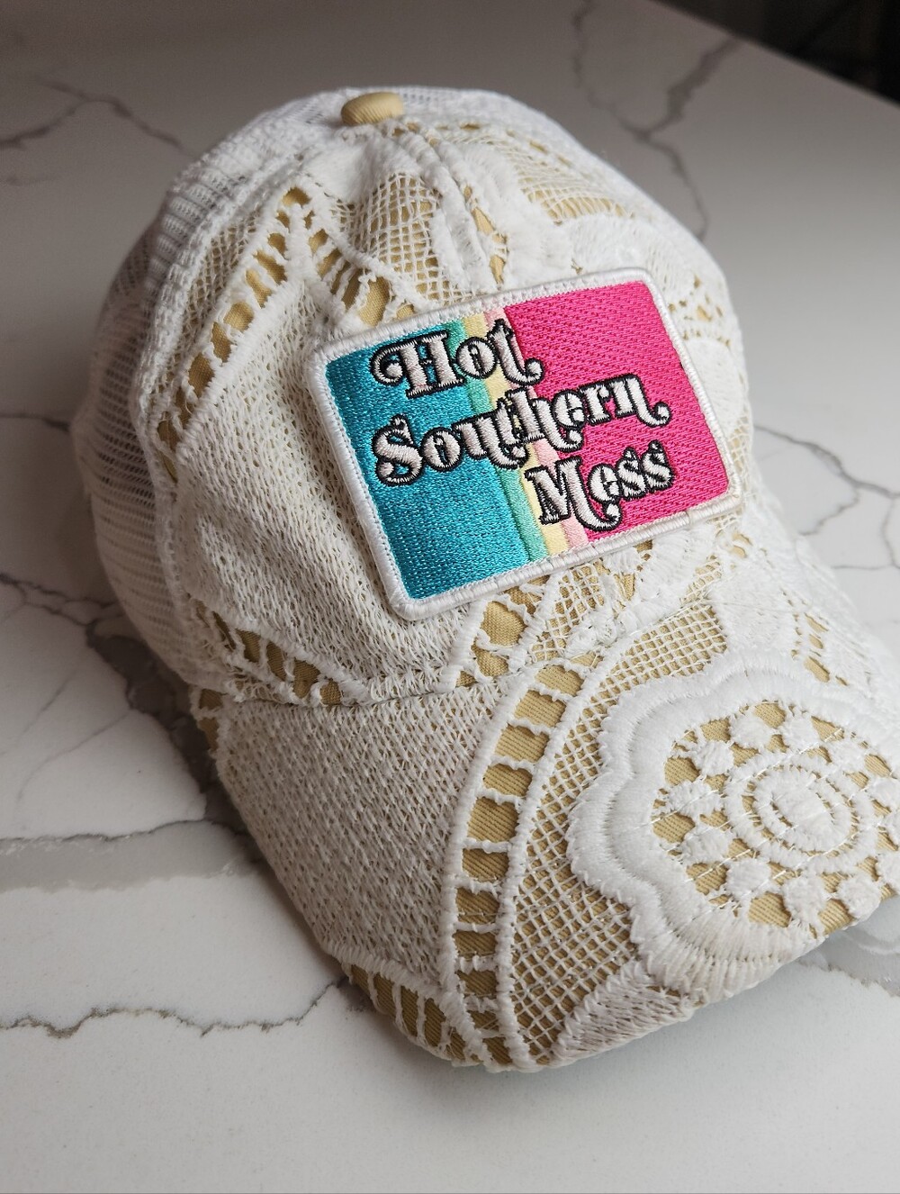 Judith March "Hot Southern Mess" Lace Trucker Hat